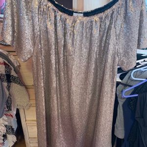 Gold sequin dress